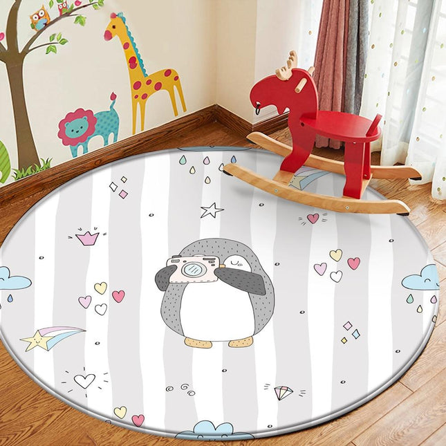 Dywanik dziecięcy z pingwinem fotografem