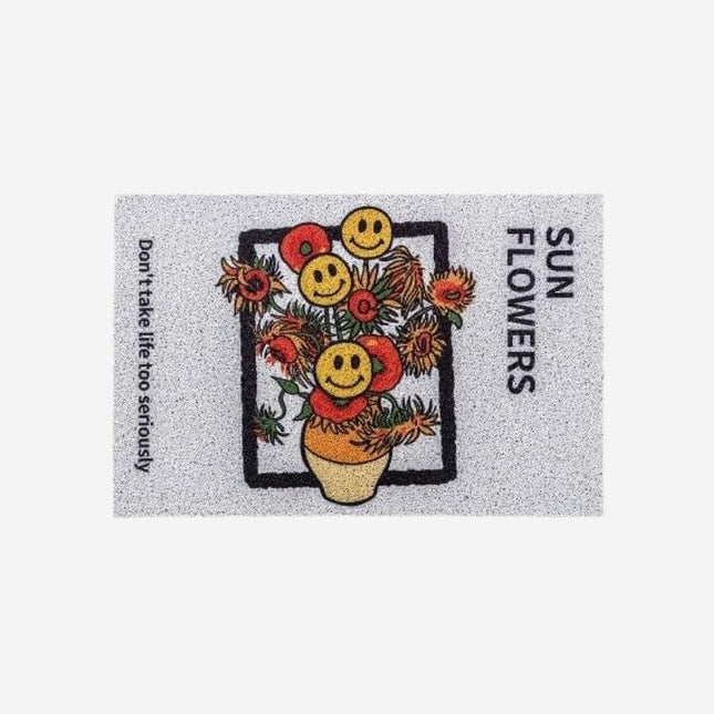 Nowoczesna wycieraczka z motywem słoneczników