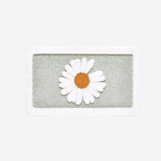 Chłonny dywanik łazienkowy w stokrotki