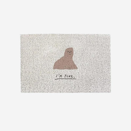 Nowoczesna wycieraczka z zabawnym napisem