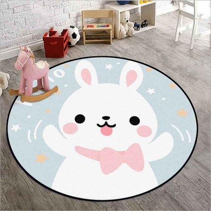 Okrągły dywan dziecięcy z królikiem