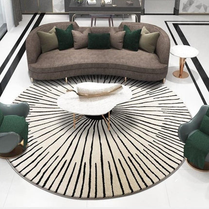 Duży okrągły dywan do salonu nowoczesny