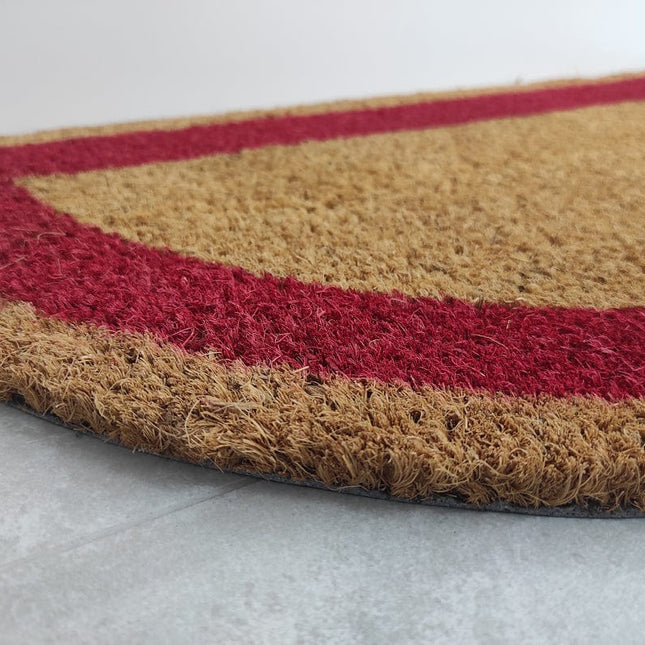 Półokrągła wycieraczka z włókna kokosowego