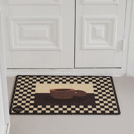 Elegancka wycieraczka wewnętrzna w szachownicę
