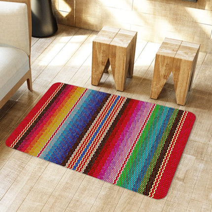 Wielokolorowa wycieraczka w kolorowe pasy