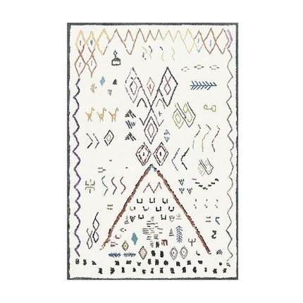 Biały dywan berberyjski z krótkim włosiem