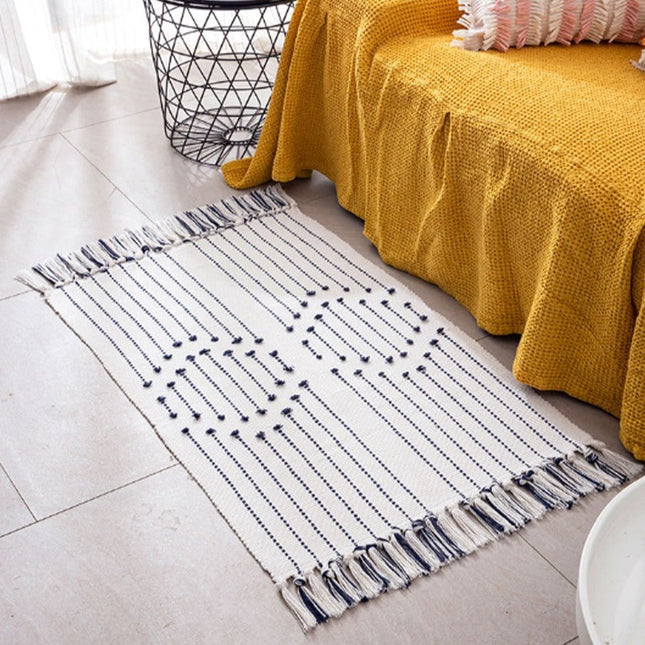 Dywan bawełniany w stylu boho paski