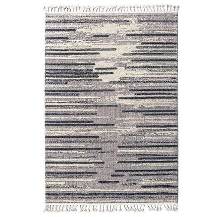 Dywan berberyjski w pasy ecru-szary
