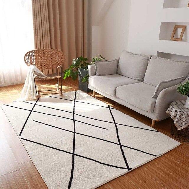 Bawełniany dywan berberyjski w linie