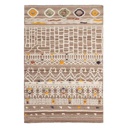 Prostokątny dywan jutowy w stylu berberyjskim