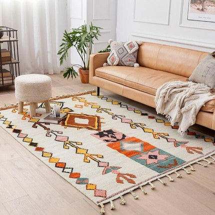 Tradycyjny jutowy dywan w stylu berberyjskim