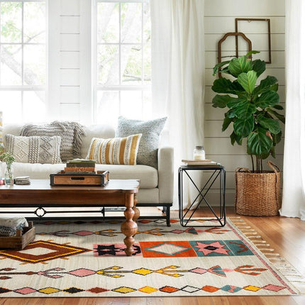 Tradycyjny jutowy dywan w stylu berberyjskim