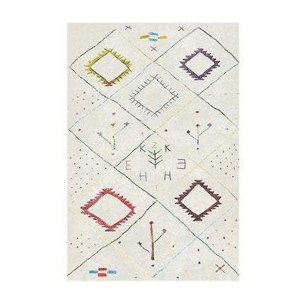 Nowoczesny dywan berberyjski z kolorowymi akcentami