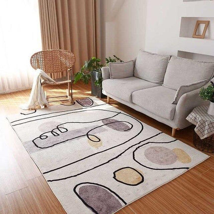 Nowoczesny dywan berberyjski czarny i ecru