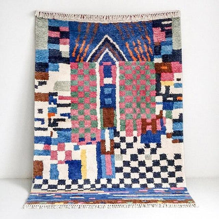 Oryginalny kolorowy dywan w stylu berberyjskim