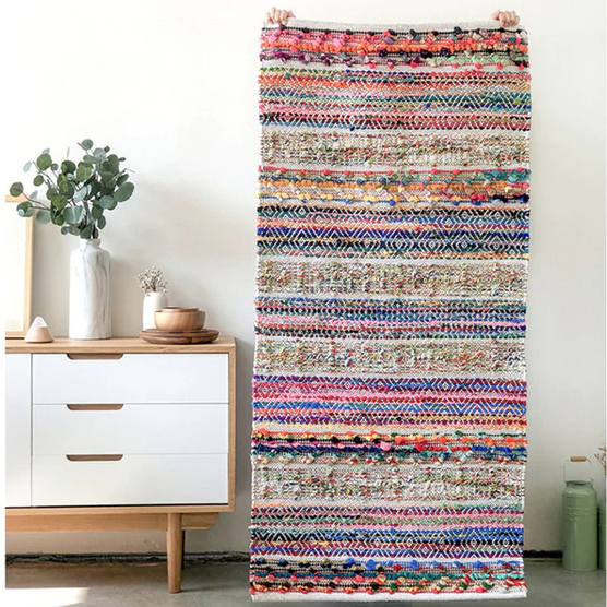 Kolorowy dywan berberyjski w stylu Ourika