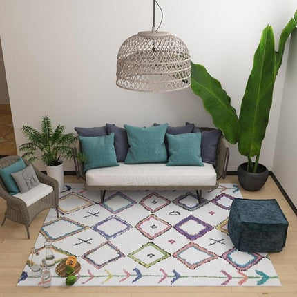 Kolorowy dywan berberyjski z polipropylenu