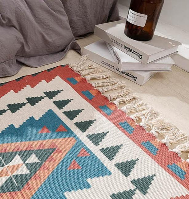 Dywan boho chic z etnicznym wzorem