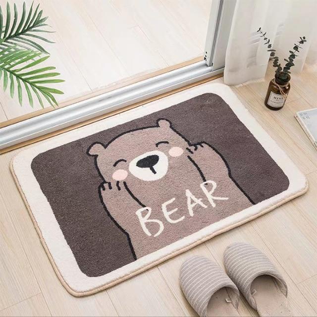 Antypoślizgowy dywanik dla dzieci miś