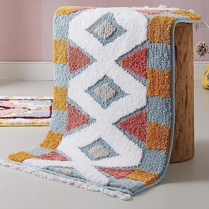 Dywanik łazienkowy w stylu berberyjskim boho