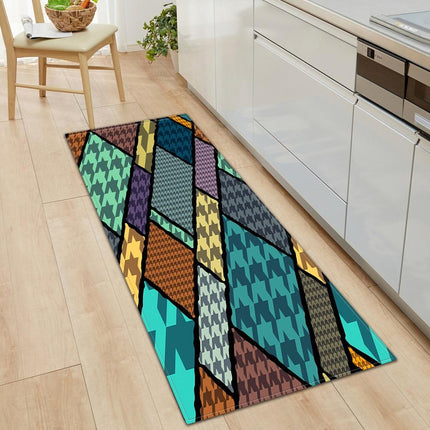 Nowoczesny chodnik kuchenny geometryczny patchwork