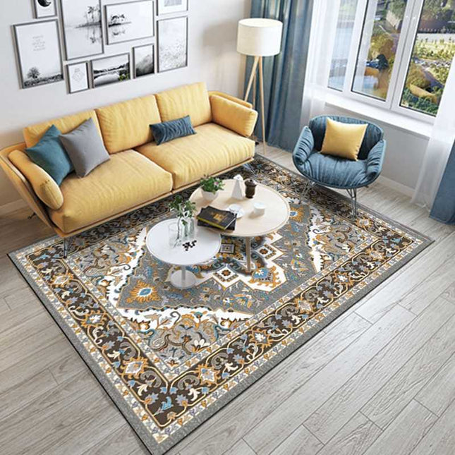 Klasyczny dywan orientalny żółto-szary