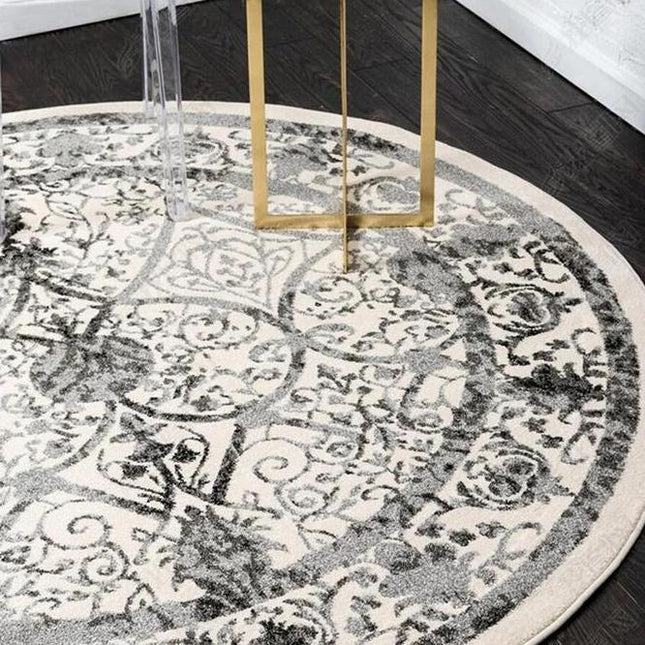 Okrągły dywan marokański w stylu vintage