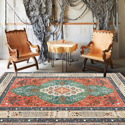 Beżowy dywan z marokańskim wzorem