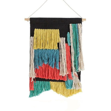 Kolorowa abstrakcyjna makrama na ścianę