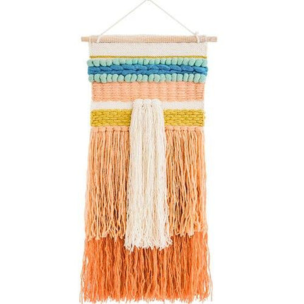 Wielokolorowa makrama ścienna w stylu boho