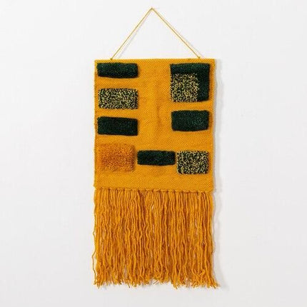 Pomarańczowa tkana makata na ścianę