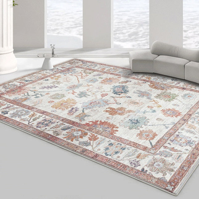 Pomarańczowy dywan w stylu vintage