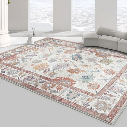 Pomarańczowy dywan w stylu vintage