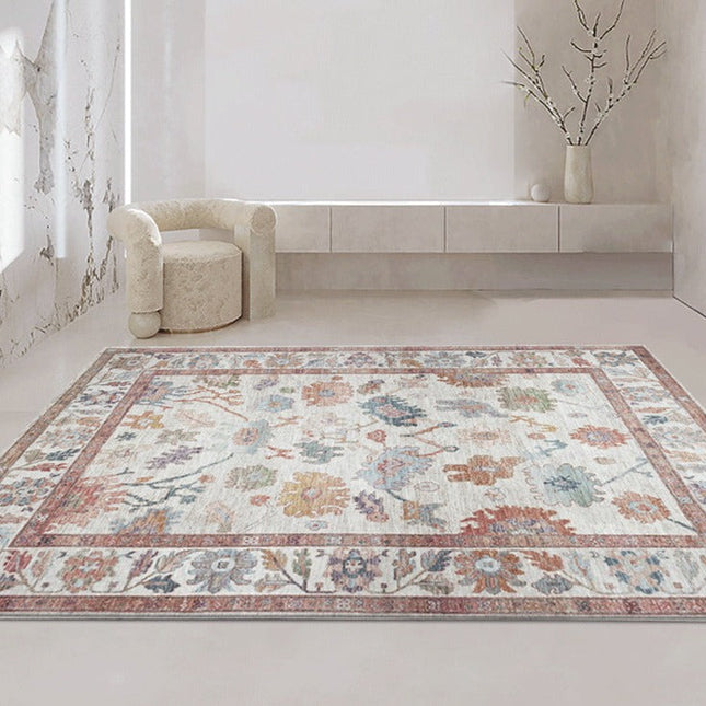 Pomarańczowy dywan w stylu vintage