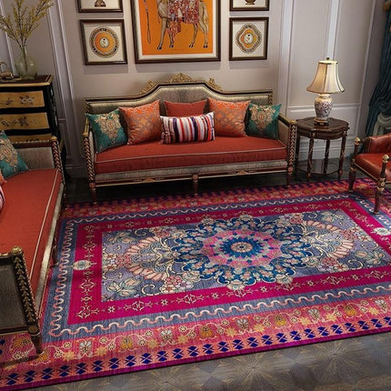 Kolorowy dywan w stylu perskim boho