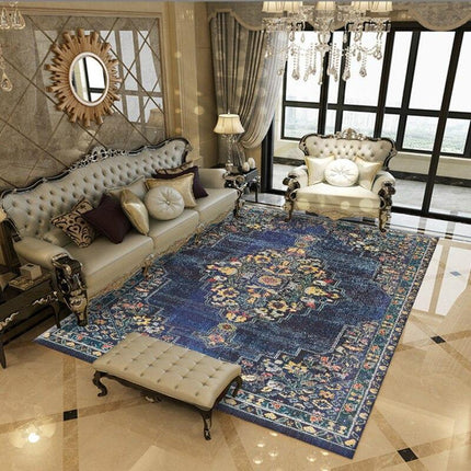 Postarzany dywan perski z motywem kwiatowym