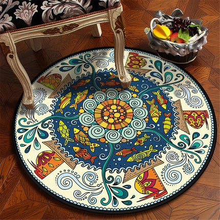 Okrągły dywan do pokoju dla chłopca