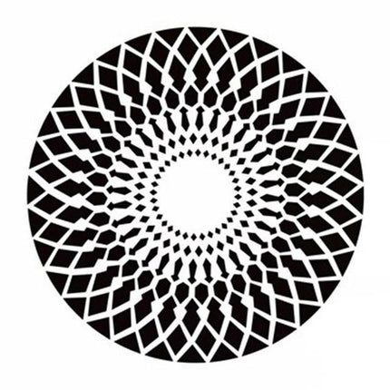 Okrągły dywan czarno-biały geometryczny