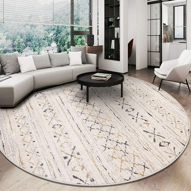 Okrągły dywan w stylu berberyjskim