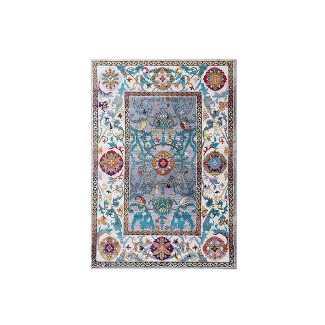 Duży dywan do salonu w stylu boho