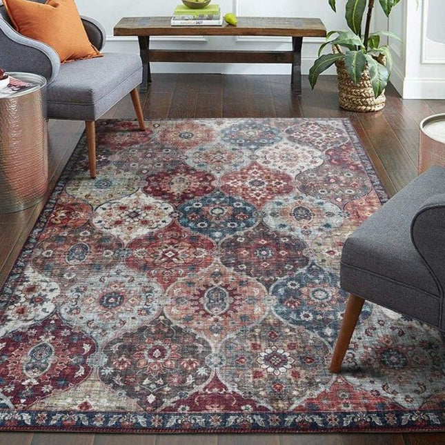 Duży kolorowy dywan w stylu vintage